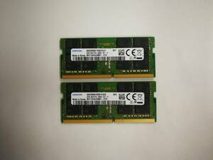 保証あり 美品 SAMSUNG製 DDR4-2666 PC4-21300 メモリ 32GB×2枚 計64GB ノートパソコン用 