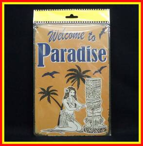 李9620 中古 Welcome to Paradise 金属 看板