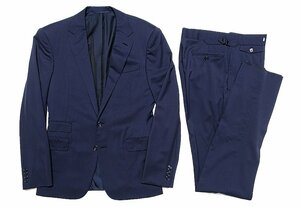 新品未使用 RALPH LAUREN PURPLE LABEL ラルフローレンパープルレーベル ソリッド スーツ セットアップ ウール ネイビー メンズ 40 32