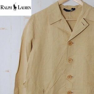 ラルフRALPH■ラルフローレンRALPH LAUREN リネン ジャケット 麻×レーヨン 日本製 /インパクト21■11■ベージュ ※NK3d28365