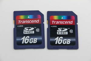 16GB SDHCカード　Transcend class10　●2枚セット●