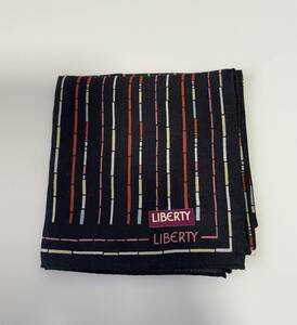 タグ付き未使用品◆LIBERTYリバティ大判 絹混ハンカチ◆