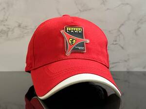 【未使用品】268KA★Ferrari フェラーリ キャップ 帽子 CAP 入手困難！上品で高級感のあるフェラーリカラーのコットン素材《FREEサイズ》
