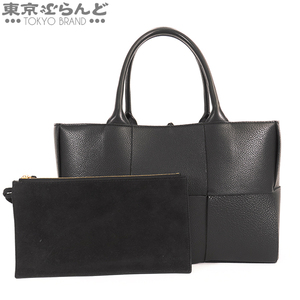 103018653 ボッテガヴェネタ BOTTEGAVENETA スモール アルコ トートバッグ 652867 ブラック レザー ハンドバッグ レディース A