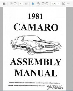 シボレー カマロ 1981 アッセンブリーマニュアル CAMARO