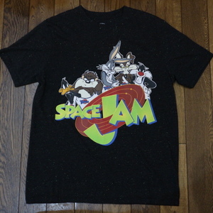 SPACE JAM Looney Tunes Tシャツ M ブラック 半袖 プリント ルーニーテューンズ スペースジャム マイケルジョーダン キャラクター ムービー