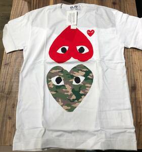 COMME des GARCONS PLAY　白Tシャツ　メンズXLサイズ　AZ-T248