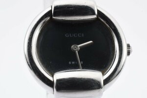 グッチ ラウンド 1400L 黒文字盤 クォーツ レディース 腕時計 GUCCI