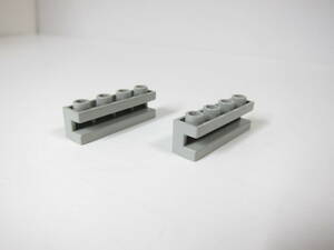【パーツ-No.320】LEGO 特殊　パーツ 溝入りブロック1×4　旧灰色　２個セット　　◇#2653◇10024◇レゴ◇