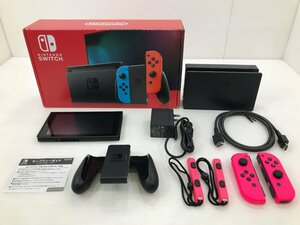 【TAG・中古】★1円～★Nintendo Switch本体 新モデル ★動作確認済み ★完備品 ★Joy-Con色違い　034-240426-YK-03-TAG