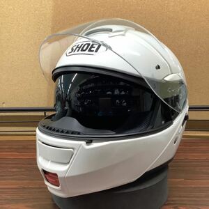 【中古品】SHOEI システムヘルメットNEOTEC ホワイト　ショウエイ バイク 