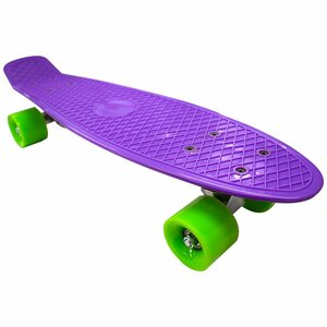 カラフルで可愛いスケートボード！ペニータイプのスケボー! ミニクルーザーボード スケーター アウトドア スポーツ 紫 パープル