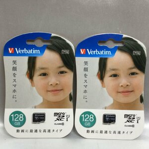 【未使用/インボイス登録店/TO】Verbatim バーべタイム micro SDXC 128GB メモリーカード MXCN128GJVZ3 IOデータ 2点セット　MZ0403/0008