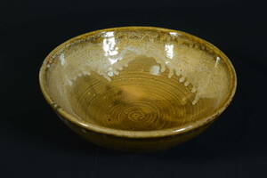 【和】(8447) 時代古作　古高取　白釉鉢　菓子器　古唐津