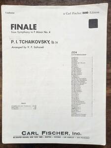 送料無料 吹奏楽楽譜 P.I.チャイコフスキー：交響曲第4番より終楽章 V.F.サフラネク編 試聴可 スコア・パート譜セット