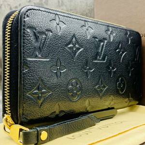 ■極美品/新型/箱袋■ ルイヴィトン Louis vuitton メンズ ジッピー ウォレット アンプラント ノワール 長財布 M61864 ブラック ラウンド