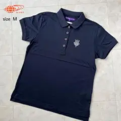 とても綺麗✨ビームスゴルフ　ゴルフウェア　ポロシャツ　ネイビー　ロゴ刺繍　 M