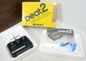 ▲(R511-B126)現状品 外観美品 JR PROPO beat2 付属品欠品あり コントローラー プロポ ラジコン 受信機