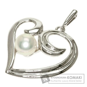 MIKIMOTO ミキモト パール 真珠 ハートモチーフ ペンダントトップ シルバー レディース 中古