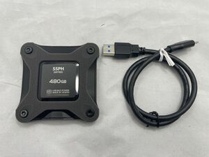 #800051 IO DATA 外付けSSD 480GB SSPH-UTシリーズ SSPH-UT480K スモーキーブラック (USB 3.2 Gen 1（USB 3.0）/USB 2.0接続 /480GB)