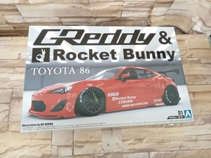 現状品 プラモデル アオシマ 1/24 ZN6 TOYOTA86 ‘12 GREDDY&ROCKET BUNNY ENKEI Ver. ザ・チューンドカー No.1