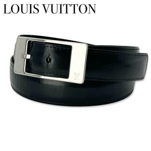 LOUIS VUITTON　ルイヴィトン M9831 サンチュール ブラック レザーベルト メンズ ビジネス