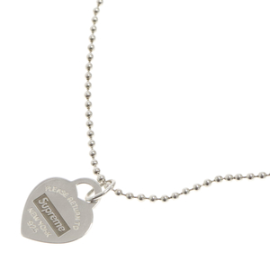 SUPREME シュプリーム 21AW×Tiffany&Co. Return to Tiffany Heart Tag ティファニー ハートタグネックレス シルバー