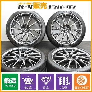 【美品 鍛造】レクサス RC F 純正 オプション 19in 9J +50 10J +41 2020年製 ミシュラン 255/35R19 275/35R19 BBS製 ポリッシュ仕上げ