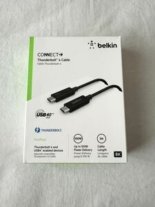 ベルキン　Belkin CONNECT Thunderbolt 4 ケーブル, 2M, Active 8k USB USB-C