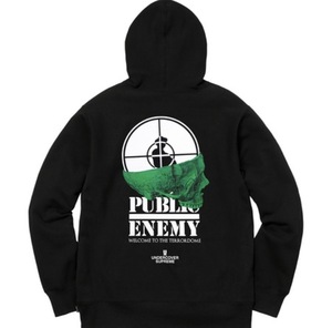 国内正規品 18SS SUPREME x UNDERCOVER PUBLIC ENEMY TERRORDOME HOODED SWEAT SHIRT パーカー シュプリーム アンダーカバー black 黒 S