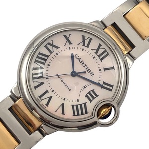 カルティエ Cartier バロンブルー ドゥカルティエ W6920033 ピンクシェル PG/SS 腕時計 レディース 中古