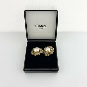 15810/ CHANEL シャネル イヤリング ゴールド パール 真珠 丸型 アクセサリー レディース 箱付き