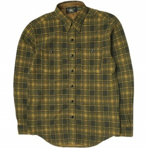 RRL ダブルアールエル 23AW Pleated Plaid Work Shirts プリーツチェックワークシャツ 782911265001 S BROWN Double RL 長袖 g15501