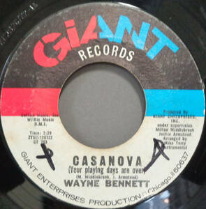 【SOUL 45】WAYNE BENNETT - CASANOVA / ROCKING (s240420013) *soul jazz