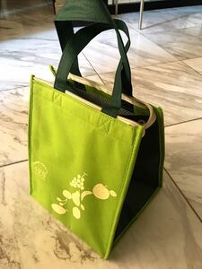 千疋屋 保冷バッグ SENBIKIYA クールバッグ クーラーバッグ エコバッグ マイバッグ ショッピングバッグ バッグ フルーツ 緑 黄緑 美品