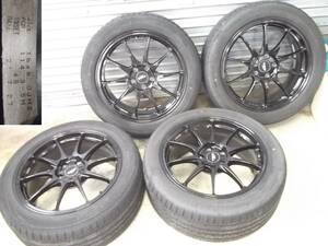 良品TWS鍛造軽量RS317-18インチOFF+45-8J-PCD114.3-5H+タイヤ225/50R18カローラクロスCX-3ヴェゼルCX-30シビックFL1FK7レヴォーグT66-F