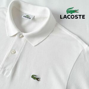 ラコステ LACOSTE ポロシャツ 4 (L) ホワイト 半袖シャツ L1212 白