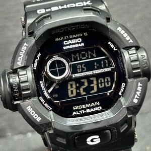 美品 CASIO カシオ G-SHOCK ジーショック RIZEMAN ライズマン GW-9200BWJ-1 腕時計 タフソーラー 電波ソーラー デジタル 多機能 ブラック