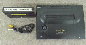 B◆SNK NEO-GEO ネオジオ NEO-O 本体 アート・オブ・ファイティング 龍虎の拳 外伝 MVS カセット 2点セット AVケーブル付◆