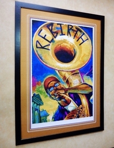 New Orleans Jazz 祭り2007/限定シルクスクリーン/Rebirth Brass Band/Congo Square 2007/Black Lives Matter/ブラスバンド/インテリア