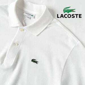 (未使用) ラコステ LACOSTE 半袖 ポロシャツ L1212 5 (日本XL) ホワイト シャツ クラッシックフィット