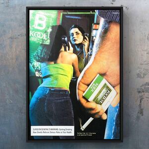 当時物 USA KOOL ビンテージ広告 /クール zippo ステッカー ポスター たばこ コード 灰皿 グッズ インテリア 日本 ノベルティ Tシャツ 70
