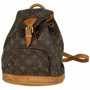 ルイ・ヴィトン Louis Vuitton ミニ モンスリ バックパック デイパック リュック モノグラム ブラウン M51137 レディース 【中古】