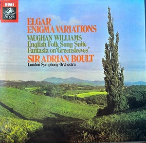 【LP】Elgar, Vaughan Williams, Sir Adrian Boult/Enigma Variations, English Folk Song Suite, Fantasia On Greensleeves 英