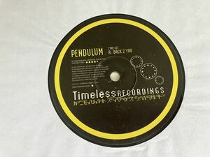 PENDULUM / Back 2 You(feat.Lisa Lindt-Vo)/Still Grey(feat.Evan Killjoy-Gt) 12inch TIMELESS RECORDINGS UK TYME027 04年DRUM