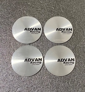 アドバン ADVAN ステッカー 45mm アドバンレーシング ホイールセンターバッジ シール シルバー 45mm 4枚