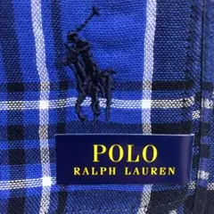 POLO ハンカチ　青　贈り物　包装済