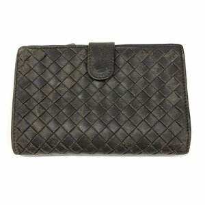 BOTTEGA VENETA　ボッテガヴェネタ　イントレチャート　二つ折り財布　箱付き【CDAY6041】