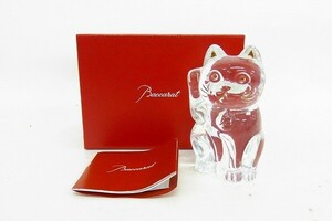 J115-J3-126 BACCARAT バカラ まねきねこ 招き猫 インテリア 置物 箱付き 現状品③