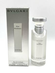 【7756】BVLGARI ブルガリ Eau de Parfumee au the blanc 40ml オ パフメ オーテブラン オーデコロン スプレー 残7割程 香水 フレグランス